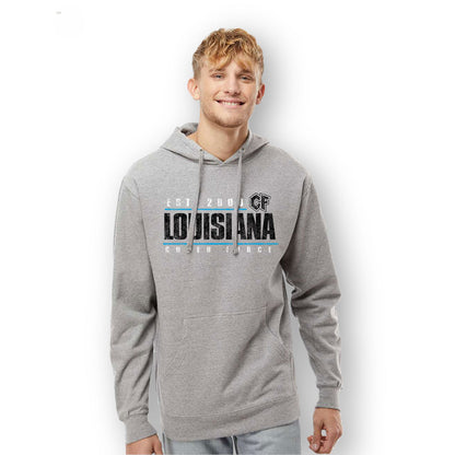 Compact Distressed Hooded Sweatshirt
