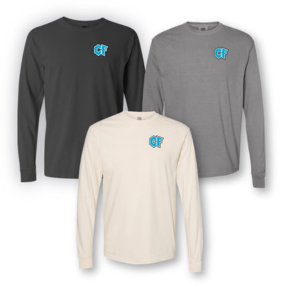 Left Chest Logo Long Sleeve Garment Dyed T-Shirt