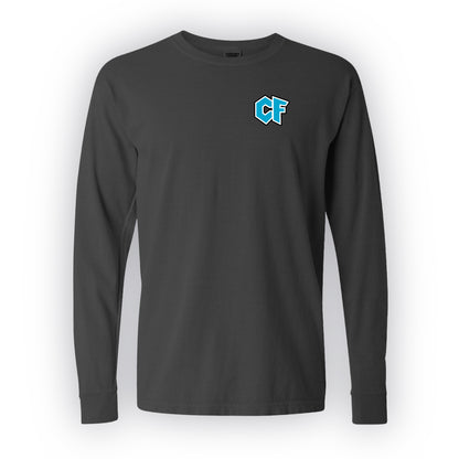 Left Chest Logo Long Sleeve Garment Dyed T-Shirt