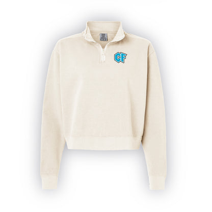 Left Chest Logo Ladies 1/4 Zip Sweatshirt