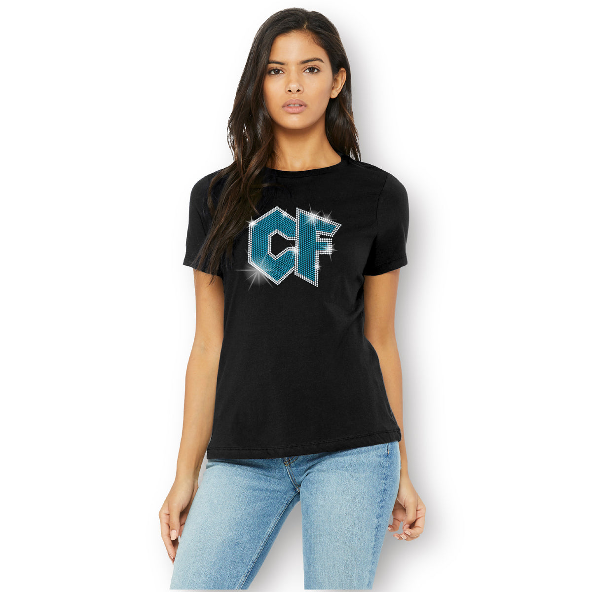 Rhinestone Logo Ladies T-Shirt