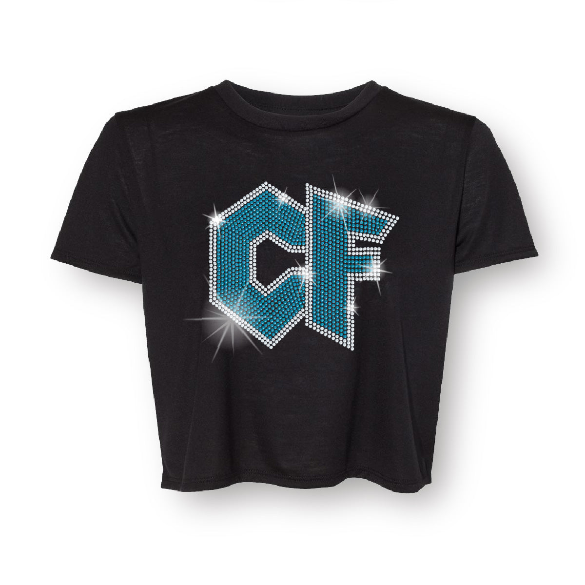 Rhinestone Logo Cropped Tee